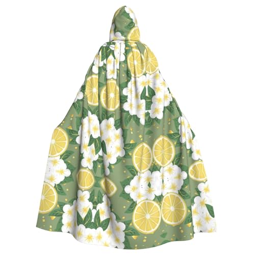 YYHHAOFA Frischer Zitronen-Druck, Halloween-Umhang mit Kapuze, für Rollenspiele, Bühnenkostüme, Partys, pflegeleicht YYHHAOFA Frischer Zitronen-Druck, Halloween-Umhang mit Kapuze, für Rollenspiele, Bühnenkostüme, Partys, pflegeleicht von YYHHAOFA