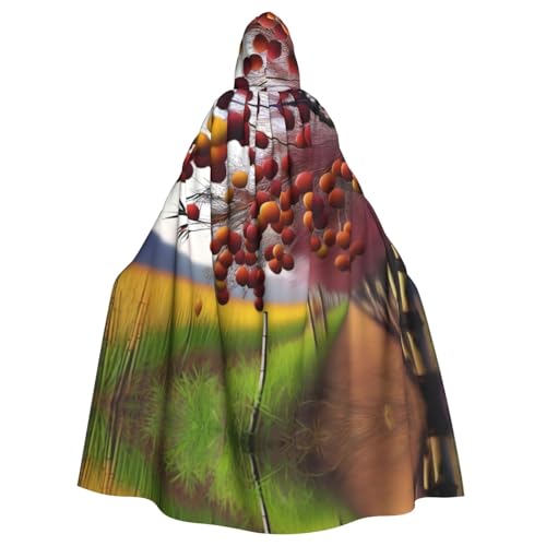 YYHHAOFA Fruit on the branch Prints Halloween Adult Hooded Cloak for Party Decoration Cosplay Costumes Stage Maskerade YYHHAOFA Fruit on the branch Prints Halloween Adult Hooded Cloak for Party Decoration Cosplay Costumes Stage Maskerade von YYHHAOFA