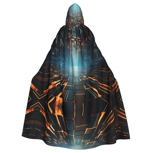 YYHHAOFA Future Technology Texturen Prints Halloween Erwachsene Kapuzenumhang für Cosplay, Kostümpartys und mehr YYHHAOFA Future Technology Texturen Prints Halloween Erwachsene Kapuzenumhang für Cosplay, Kostümpartys und mehr von YYHHAOFA