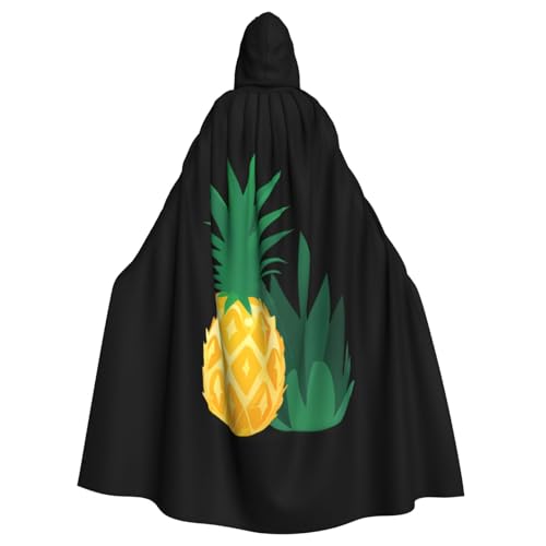 YYHHAOFA Glänzender kleiner Ananas-Druck, Halloween-Umhang mit Kapuze, kein Reißverschluss, bequem für Kostümpartys YYHHAOFA Glänzender kleiner Ananas-Druck, Halloween-Umhang mit Kapuze, kein Reißverschluss, bequem für Kostümpartys von YYHHAOFA