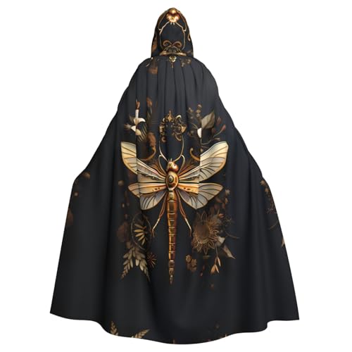YYHHAOFA Goldener exquisiter Libellen-Aufdruck, Halloween, Erwachsenen-Kapuzenumhang für Cosplay, Kostümpartys und mehr YYHHAOFA Goldener exquisiter Libellen-Aufdruck, Halloween, Erwachsenen-Kapuzenumhang für Cosplay, Kostümpartys und mehr von YYHHAOFA