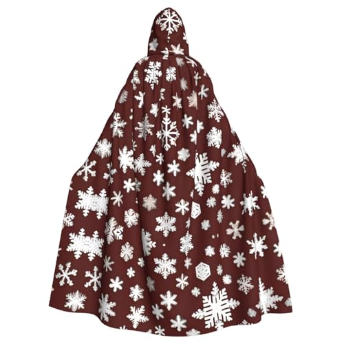 YYHHAOFA Große und kleine Schneeflocken-Drucke, Halloween, Erwachsene, Kapuzenumhang für Party, Dekoration, Cosplay, Kostüme, Bühnenmaskerade YYHHAOFA Große und kleine Schneeflocken-Drucke, Halloween, Erwachsene, Kapuzenumhang für Party, Dekoration, Cosplay, Kostüme, Bühnenmaskerade von YYHHAOFA