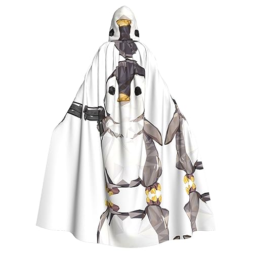 YYHHAOFA Halloween Adult Hooded Cloak Cosplay Party Costume for Men and Women Cartoon Penguin, Cartoon-Pinguin, Einheitsgröße von YYHHAOFA