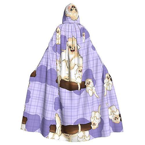 YYHHAOFA Halloween Adult Hooded Cloak - Cosplay Party Costume for Men and Women Cute Golden Monkey Picture, Süßer goldener Affe, Einheitsgröße von YYHHAOFA