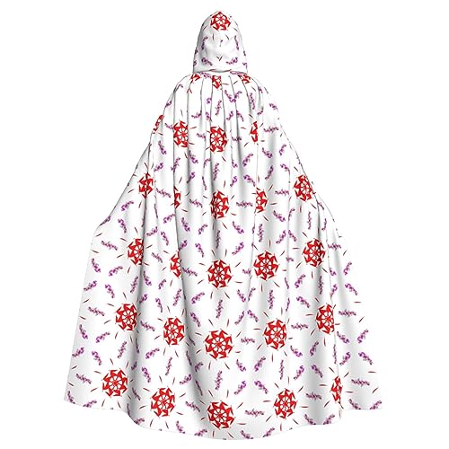 YYHHAOFA Halloween Adult Hooded Cloak Cosplay Party Costume for Men and Women Spinning Flowers, Spinning Flowers, Einheitsgröße von YYHHAOFA