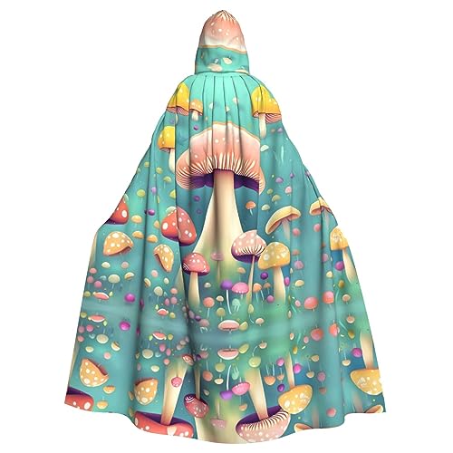 YYHHAOFA Halloween Erwachsene Kapuzenumhang - Cosplay Party Kostüm für Männer und Frauen Hübsche kleine Pilze Drucke, Hübsche kleine Pilze, Einheitsgröße YYHHAOFA Halloween Erwachsene Kapuzenumhang - Cosplay Party Kostüm für Männer und Frauen Hübsche kleine Pilze Drucke, Hübsche kleine Pilze, Einheitsgröße von YYHHAOFA