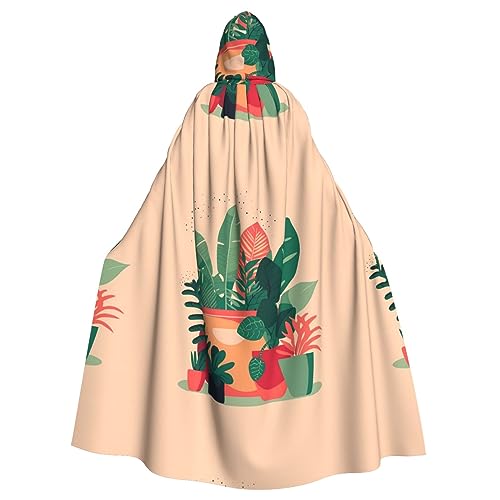 YYHHAOFA Halloween Erwachsene Kapuzenumhang - Cosplay Party Kostüm für Männer und Frauen Indoor Kleine Grünpflanzen Drucke, Indoor Kleine Grünpflanzen, Einheitsgröße YYHHAOFA Halloween Erwachsene Kapuzenumhang - Cosplay Party Kostüm für Männer und Frauen Indoor Kleine Grünpflanzen Drucke, Indoor Kleine Grünpflanzen, Einheitsgröße von YYHHAOFA