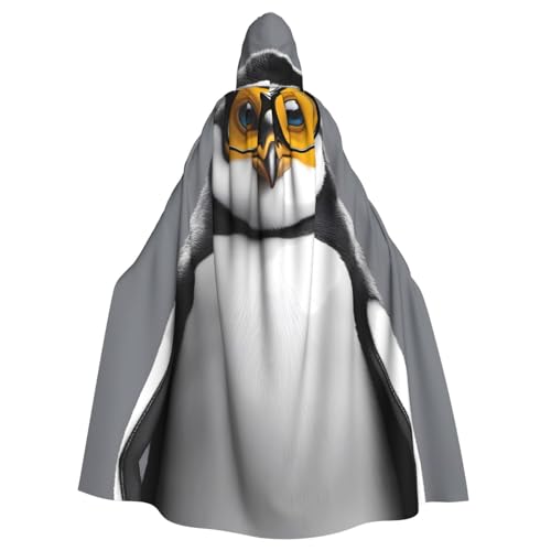 YYHHAOFA Halloween Erwachsene Kapuzenumhang für Partys und Cosplay-Kostüme, Pinguin mit Brille, Aufdruck YYHHAOFA Halloween Erwachsene Kapuzenumhang für Partys und Cosplay-Kostüme, Pinguin mit Brille, Aufdruck von YYHHAOFA