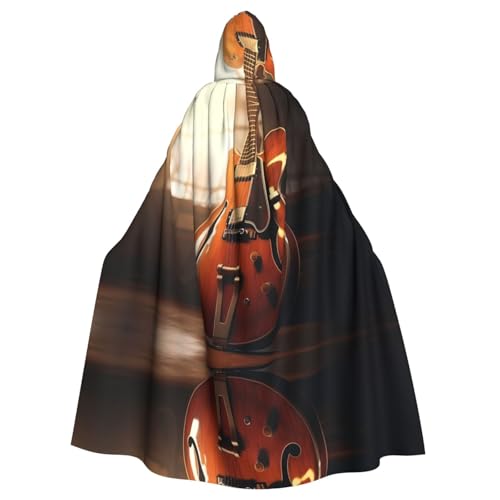 YYHHAOFA Halloween Erwachsene Kapuzenumhang für Partys und Cosplay Kostüme Vintage Gitarre Drucke YYHHAOFA Halloween Erwachsene Kapuzenumhang für Partys und Cosplay Kostüme Vintage Gitarre Drucke von YYHHAOFA