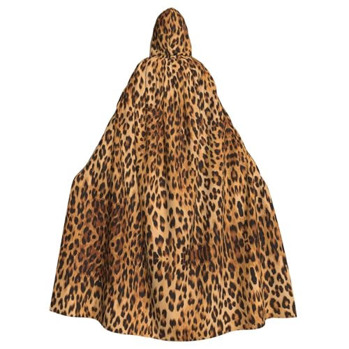 YYHHAOFA Halloween-Umhang mit Kapuze für Erwachsene, Leopardenmuster, für Rollenspiele, Bühnenkostüme, Partys, pflegeleicht YYHHAOFA Halloween-Umhang mit Kapuze für Erwachsene, Leopardenmuster, für Rollenspiele, Bühnenkostüme, Partys, pflegeleicht von YYHHAOFA