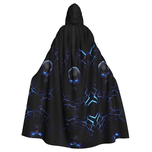 YYHHAOFA Halloween-Umhang mit Totenköpfen und Kapuze, für Rollenspiele, Bühnenkostüme, Partys, pflegeleicht von YYHHAOFA