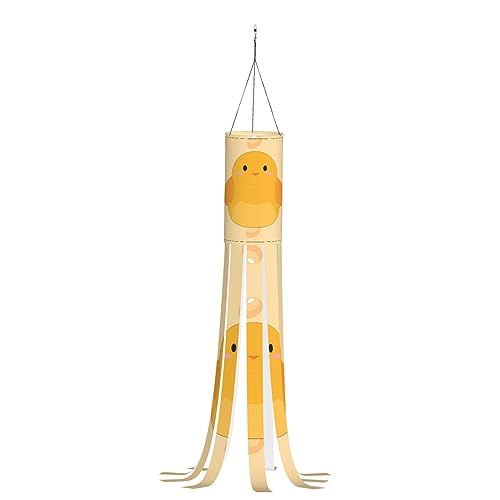 YYHHAOFA Halloween Windsack - 100% Polyester, schnell trocknend und leicht, 101,6 cm, Gartendekoration, hängende Flagge für den Außenbereich, ohne Licht, Cartoon-Küken YYHHAOFA Halloween Windsack - 100% Polyester, schnell trocknend und leicht, 101,6 cm, Gartendekoration, hängende Flagge für den Außenbereich, ohne Licht, Cartoon-Küken von YYHHAOFA