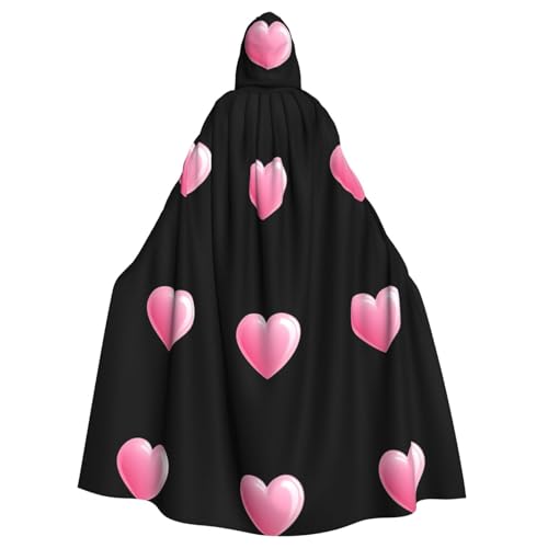 YYHHAOFA Heart Moved For You Muster Halloween Erwachsene Kapuzenumhang Herren- und Damenbekleidung Mantel, Rollenspiel von YYHHAOFA