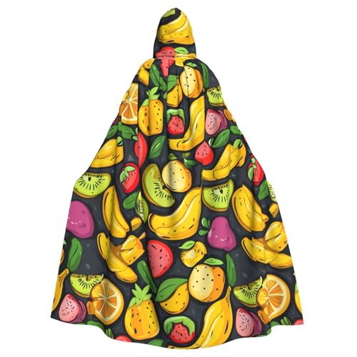 YYHHAOFA Kapuzenumhang für Erwachsene, Fruchtfarben, Fusionsdruck, kein Reißverschluss, bequem für Kostümpartys YYHHAOFA Kapuzenumhang für Erwachsene, Fruchtfarben, Fusionsdruck, kein Reißverschluss, bequem für Kostümpartys von YYHHAOFA