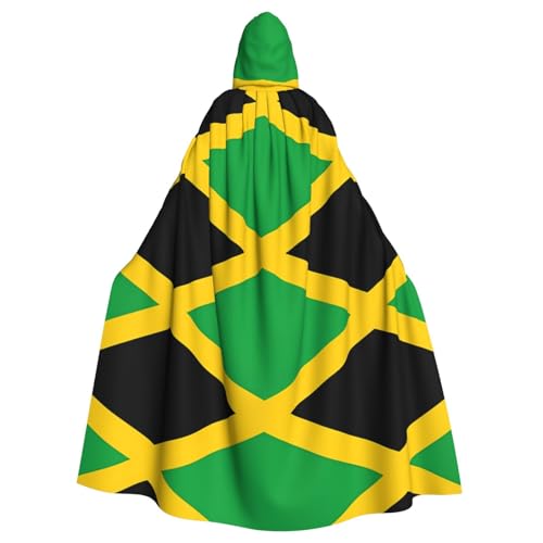 YYHHAOFA Kapuzenumhang für Erwachsene, mit Jamaika-Flagge, für Party, Cosplay, Kostüm, Bühne, Maskenball YYHHAOFA Kapuzenumhang für Erwachsene, mit Jamaika-Flagge, für Party, Cosplay, Kostüm, Bühne, Maskenball von YYHHAOFA