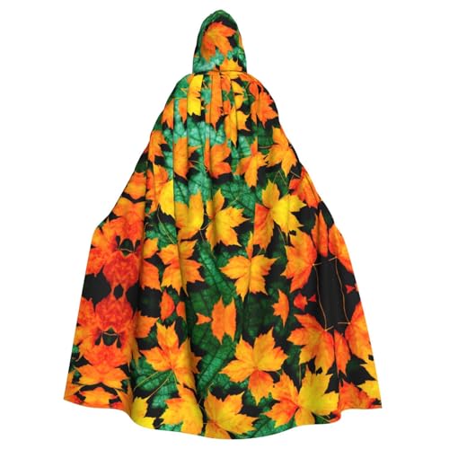 YYHHAOFA Kapuzenumhang mit Ahornblatt-Aufdruck, für Halloween, Erwachsene, Party-Dekoration, Cosplay, Kostüme, Bühnenmaskerade YYHHAOFA Kapuzenumhang mit Ahornblatt-Aufdruck, für Halloween, Erwachsene, Party-Dekoration, Cosplay, Kostüme, Bühnenmaskerade von YYHHAOFA