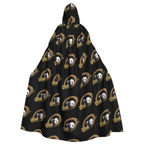 YYHHAOFA Kapuzenumhang mit Baumlochmuster, Halloween, Erwachsene, für Herren und Damen, Mantel, Rollenspiel von YYHHAOFA