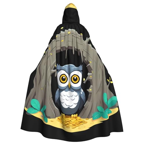 YYHHAOFA Kapuzenumhang mit Eulenmotiv, für Halloween, Erwachsene, für Herren und Damen, Mantel, Rollenspiel YYHHAOFA Kapuzenumhang mit Eulenmotiv, für Halloween, Erwachsene, für Herren und Damen, Mantel, Rollenspiel von YYHHAOFA