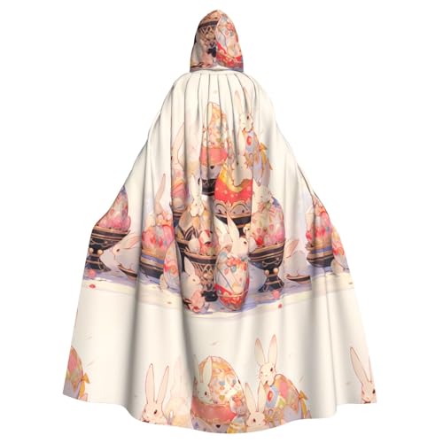 YYHHAOFA Kapuzenumhang mit Hasen-Motiv im Osterei-Druck, Halloween, Erwachsenen-Kapuzenumhang, kein Reißverschluss, bequem für Kostümpartys YYHHAOFA Kapuzenumhang mit Hasen-Motiv im Osterei-Druck, Halloween, Erwachsenen-Kapuzenumhang, kein Reißverschluss, bequem für Kostümpartys von YYHHAOFA