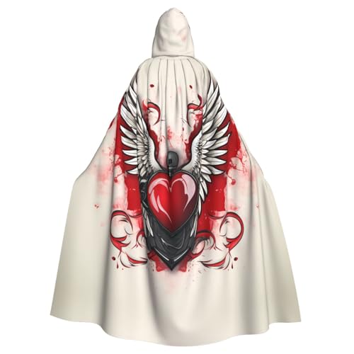YYHHAOFA Kapuzenumhang mit Herz mit Flügeln, für Halloween, Erwachsene, für Cosplay, Kostümpartys und mehr YYHHAOFA Kapuzenumhang mit Herz mit Flügeln, für Halloween, Erwachsene, für Cosplay, Kostümpartys und mehr von YYHHAOFA