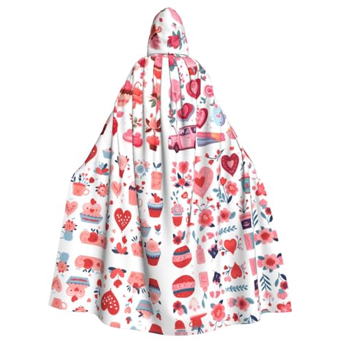 YYHHAOFA Kapuzenumhang mit Herzen und Blumen für Halloween, Erwachsene, für Cosplay, Kostümpartys und mehr YYHHAOFA Kapuzenumhang mit Herzen und Blumen für Halloween, Erwachsene, für Cosplay, Kostümpartys und mehr von YYHHAOFA