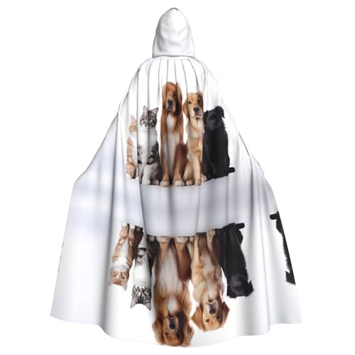 YYHHAOFA Kapuzenumhang mit Katzen und Hunden, für Halloween, Erwachsene, für Cosplay, Kostümpartys und mehr YYHHAOFA Kapuzenumhang mit Katzen und Hunden, für Halloween, Erwachsene, für Cosplay, Kostümpartys und mehr von YYHHAOFA