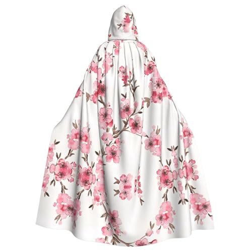 YYHHAOFA Kapuzenumhang mit Kirschblüten-Druck, für Erwachsene, für Rollenspiele, Bühnenkostüme, Partys, pflegeleicht YYHHAOFA Kapuzenumhang mit Kirschblüten-Druck, für Erwachsene, für Rollenspiele, Bühnenkostüme, Partys, pflegeleicht von YYHHAOFA