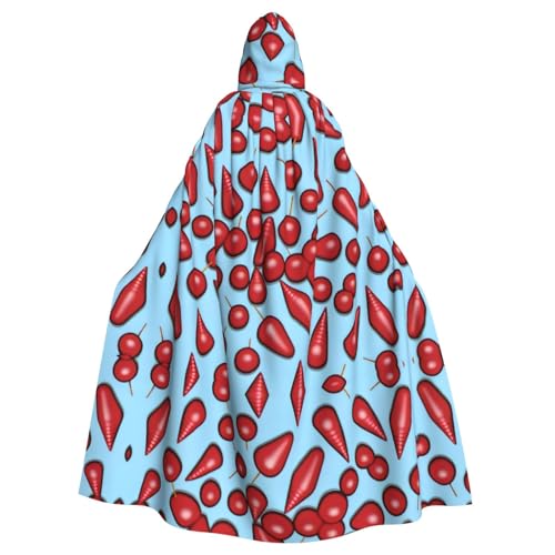 YYHHAOFA Kapuzenumhang mit Kirschkegel-Aufdruck, Halloween, Erwachsene, Party-Dekoration, Cosplay, Kostüme, Bühnenmaskerade YYHHAOFA Kapuzenumhang mit Kirschkegel-Aufdruck, Halloween, Erwachsene, Party-Dekoration, Cosplay, Kostüme, Bühnenmaskerade von YYHHAOFA