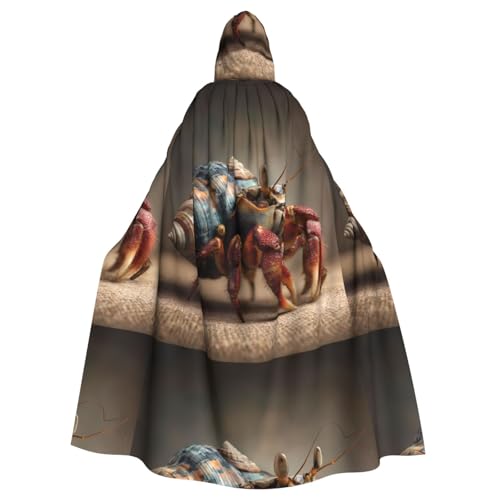 YYHHAOFA Kapuzenumhang mit Krabben mit Muscheln, für Erwachsene, ohne Reißverschluss, bequem für Kostümpartys von YYHHAOFA
