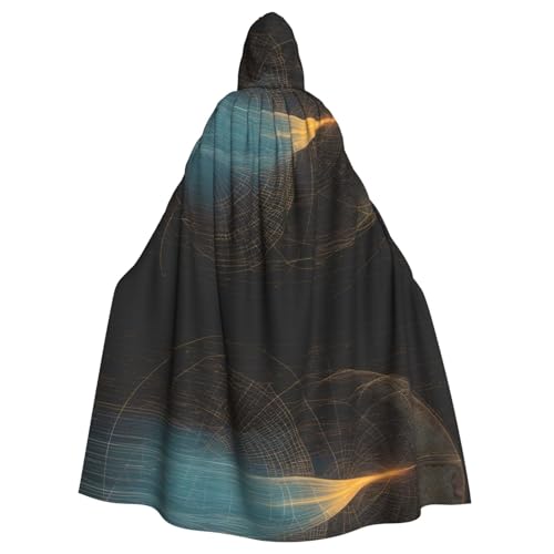 YYHHAOFA Kapuzenumhang mit Physik-Druck, Halloween, Erwachsene, ohne Reißverschluss, bequem für Kostümpartys von YYHHAOFA