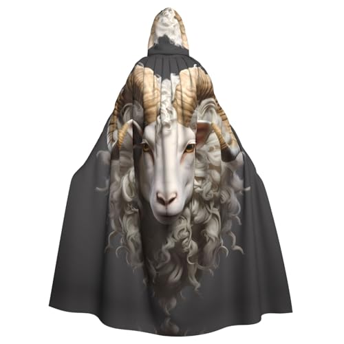 YYHHAOFA Kapuzenumhang mit Schafskopf, Tierdruck, Halloween, Erwachsene, für Cosplay, Kostümpartys und mehr YYHHAOFA Kapuzenumhang mit Schafskopf, Tierdruck, Halloween, Erwachsene, für Cosplay, Kostümpartys und mehr von YYHHAOFA