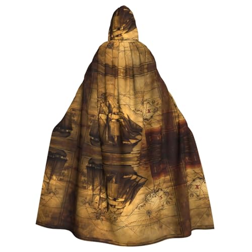 YYHHAOFA Kapuzenumhang mit Segelpiraten-Motiv, für Halloween, Erwachsene, für Rollenspiele, Bühnenkostüme, Partys, pflegeleicht YYHHAOFA Kapuzenumhang mit Segelpiraten-Motiv, für Halloween, Erwachsene, für Rollenspiele, Bühnenkostüme, Partys, pflegeleicht von YYHHAOFA