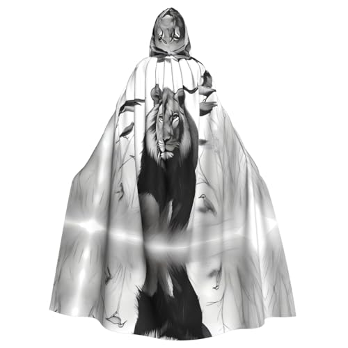 YYHHAOFA Kapuzenumhang mit Tiermotiven, für Halloween, Erwachsene, Party-Dekoration, Cosplay, Kostüme, Bühnenmaskerade YYHHAOFA Kapuzenumhang mit Tiermotiven, für Halloween, Erwachsene, Party-Dekoration, Cosplay, Kostüme, Bühnenmaskerade von YYHHAOFA