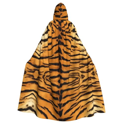 YYHHAOFA Kapuzenumhang mit Tigerhaut-Druck, für Erwachsene, für Rollenspiele, Bühnenkostüme, Partys, pflegeleicht von YYHHAOFA