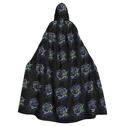 YYHHAOFA Kapuzenumhang mit Wassertropfenmuster, dunkles Rosenmuster, Halloween, Erwachsene, für Herren und Damen, Mantel, Rollenspiel YYHHAOFA Kapuzenumhang mit Wassertropfenmuster, dunkles Rosenmuster, Halloween, Erwachsene, für Herren und Damen, Mantel, Rollenspiel von YYHHAOFA