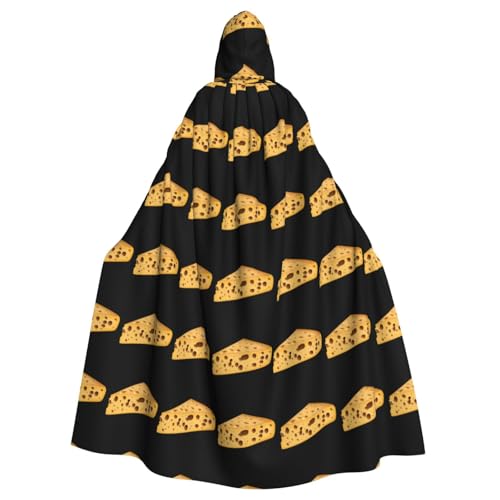 YYHHAOFA Kapuzenumhang mit cremefarbenem Käse-Druck, für Erwachsene, ohne Reißverschluss, bequem für Kostümpartys YYHHAOFA Kapuzenumhang mit cremefarbenem Käse-Druck, für Erwachsene, ohne Reißverschluss, bequem für Kostümpartys von YYHHAOFA