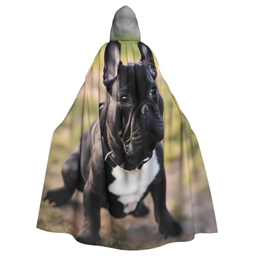 YYHHAOFA Kapuzenumhang mit französischer Bulldogge für Halloween, Erwachsene, für Cosplay, Kostümpartys und mehr YYHHAOFA Kapuzenumhang mit französischer Bulldogge für Halloween, Erwachsene, für Cosplay, Kostümpartys und mehr von YYHHAOFA