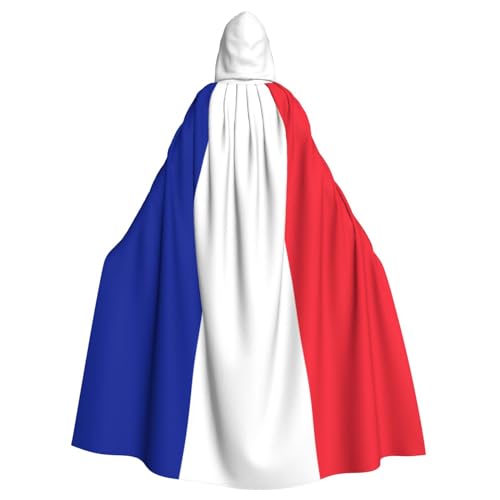 YYHHAOFA Kapuzenumhang mit französischer Flagge, für Halloween, Erwachsene, Party-Dekoration, Cosplay, Kostüme, Bühnenmaskerade YYHHAOFA Kapuzenumhang mit französischer Flagge, für Halloween, Erwachsene, Party-Dekoration, Cosplay, Kostüme, Bühnenmaskerade von YYHHAOFA