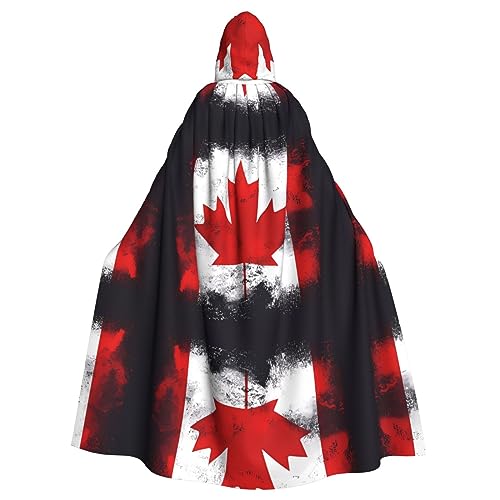 YYHHAOFA Kapuzenumhang mit kanadischer Flagge, für Halloween, Erwachsene, Party-Dekoration, Cosplay, Kostüme, Bühnenmaskerade YYHHAOFA Kapuzenumhang mit kanadischer Flagge, für Halloween, Erwachsene, Party-Dekoration, Cosplay, Kostüme, Bühnenmaskerade von YYHHAOFA