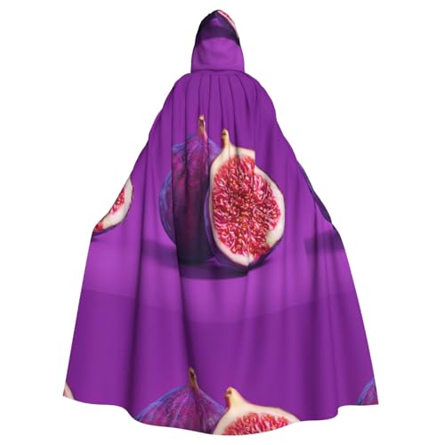 YYHHAOFA Kapuzenumhang mit süßem Feigen-Druck, für Erwachsene, ohne Reißverschluss, bequem für Kostümpartys von YYHHAOFA