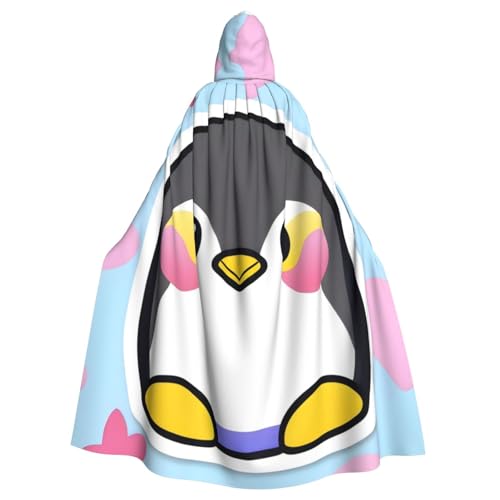 YYHHAOFA Kawaii-Pinguin-Druck, Halloween, Erwachsenen-Kapuzenumhang für Party, Dekoration, Cosplay, Kostüme, Bühnenmaskerade YYHHAOFA Kawaii-Pinguin-Druck, Halloween, Erwachsenen-Kapuzenumhang für Party, Dekoration, Cosplay, Kostüme, Bühnenmaskerade von YYHHAOFA