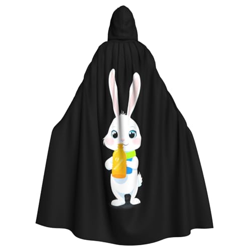 YYHHAOFA Kleines weißes Kaninchen mit fluoreszierendem Flaschenmuster, Halloween-Erwachsenen-Kapuzenumhang, Herren- und Damenbekleidung, Mantel, Rollenspiel YYHHAOFA Kleines weißes Kaninchen mit fluoreszierendem Flaschenmuster, Halloween-Erwachsenen-Kapuzenumhang, Herren- und Damenbekleidung, Mantel, Rollenspiel von YYHHAOFA