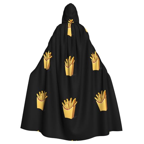 YYHHAOFA Köstliches Pommes Frites-Muster Halloween Erwachsene Kapuzenumhang Herren- und Damenbekleidung Mantel, Rollenspiel YYHHAOFA Köstliches Pommes Frites-Muster Halloween Erwachsene Kapuzenumhang Herren- und Damenbekleidung Mantel, Rollenspiel von YYHHAOFA