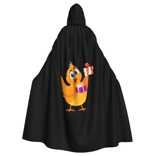 YYHHAOFA Little Oriole Giving Gifts Printing Halloween Adult Hooded Cape Cloak No Zipper, Comfortable For Costume Parties von YYHHAOFA