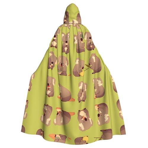 YYHHAOFA Lustiger Koalas-Druck, Halloween-Umhang mit Kapuze für Erwachsene, Party-Dekoration, Cosplay, Kostüme, Bühnenmaskerade YYHHAOFA Lustiger Koalas-Druck, Halloween-Umhang mit Kapuze für Erwachsene, Party-Dekoration, Cosplay, Kostüme, Bühnenmaskerade von YYHHAOFA