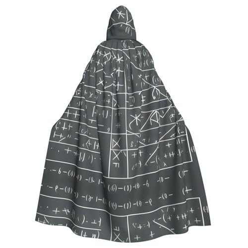 YYHHAOFA Mathe-Geometrie-Geek-Calculus-Druck, Halloween, Erwachsenen-Kapuzenumhang für Cosplay, Kostümpartys und mehr von YYHHAOFA