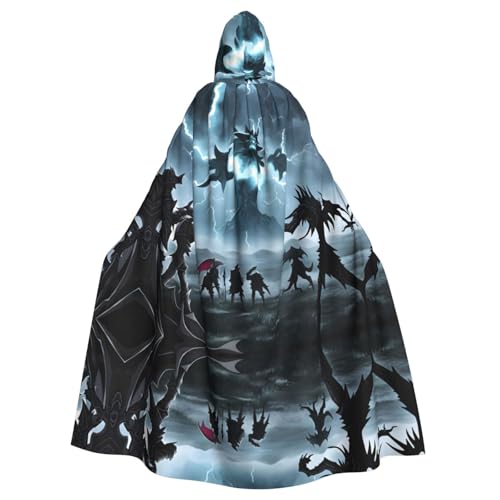 YYHHAOFA Monsters in Lightning Prints Halloween Kapuzenumhang für Erwachsene, Party-Dekoration, Cosplay, Kostüme, Bühnenmaskerade von YYHHAOFA