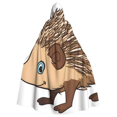 YYHHAOFA Niedlicher Cartoon-Igel-Druck, Halloween, Erwachsenen-Kapuzenumhang für Party, Dekoration, Cosplay, Kostüme, Bühnenmaskerade YYHHAOFA Niedlicher Cartoon-Igel-Druck, Halloween, Erwachsenen-Kapuzenumhang für Party, Dekoration, Cosplay, Kostüme, Bühnenmaskerade von YYHHAOFA