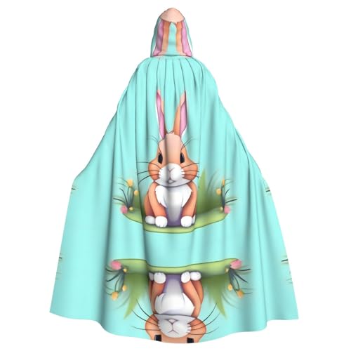 YYHHAOFA Niedlicher Cartoon-Kaninchen-Druck, Halloween, Erwachsenen-Kapuzenumhang für Party, Dekoration, Cosplay, Kostüme, Bühnenmaskerade YYHHAOFA Niedlicher Cartoon-Kaninchen-Druck, Halloween, Erwachsenen-Kapuzenumhang für Party, Dekoration, Cosplay, Kostüme, Bühnenmaskerade von YYHHAOFA