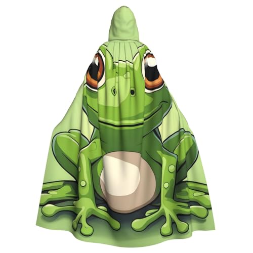 YYHHAOFA Niedlicher Frosch-Aufdruck, Halloween-Umhang mit Kapuze für Erwachsene, Cosplay, Kostümpartys und mehr YYHHAOFA Niedlicher Frosch-Aufdruck, Halloween-Umhang mit Kapuze für Erwachsene, Cosplay, Kostümpartys und mehr von YYHHAOFA